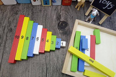WOODEN Montessori DOMINO AND BLOCKS ADDITION EDUCATIONAL TOY - Wooden Puzzle Toys