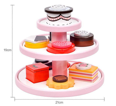 Wooden Cake Standard Toy with 11 different Cakes - Wooden Puzzle Toys