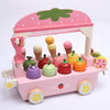 Wooden Simulation Magnetic Ice Cream Cart - Wooden Puzzle Toys