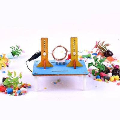 DIY Electromagnetic Induction Motor Educational STEM Toy - Wooden Puzzle Toys
