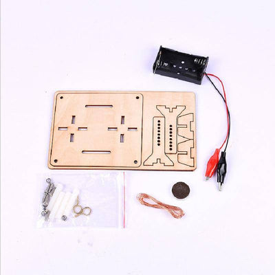 DIY Electromagnetic Induction Motor Educational STEM Toy - Wooden Puzzle Toys