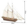 3D DIY Wooden Two Mast Sailboat Assembling Model Kit - Wooden Puzzle Toys