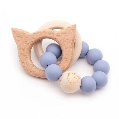 Wooden Baby Teether Animal Shaped Bracelet - Wooden Puzzle Toys
