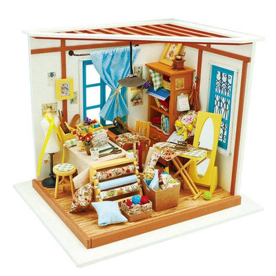 Robotime Wooden 3D DIY Miniature Dollhouses with Furniture and LEDs - Wooden Puzzle Toys