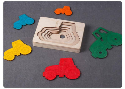 3D Multi-layer Wooden Animal Puzzle Toy - Wooden Puzzle Toys
