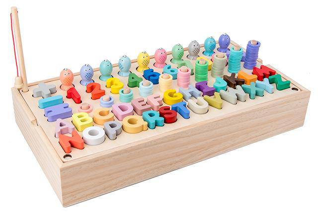 Wooden Educational Shape Magnetic Fishing Toy
