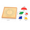 Montessori Educational Fractional Plate and Circumference Ratio Wooden Toy - Wooden Puzzle Toys