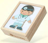 Montessori Educational Sensorial Boy Cloth Changing Wooden Puzzle - Wooden Puzzle Toys