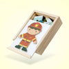 Montessori Educational Sensorial Boy Cloth Changing Wooden Puzzle - Wooden Puzzle Toys