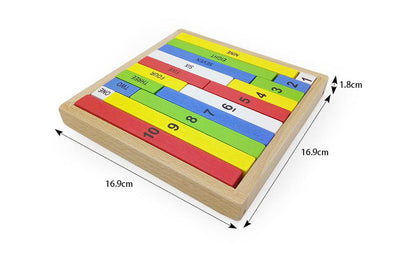 WOODEN Montessori DOMINO AND BLOCKS ADDITION EDUCATIONAL TOY - Wooden Puzzle Toys