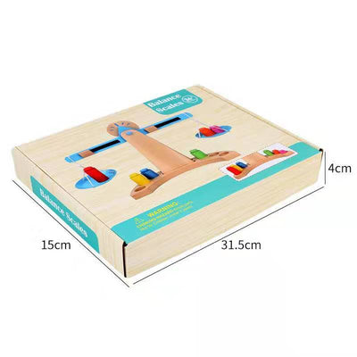Wooden Montessori Materials Scales Timber Set - Wooden Puzzle Toys