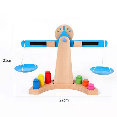 Wooden Montessori Materials Scales Timber Set - Wooden Puzzle Toys