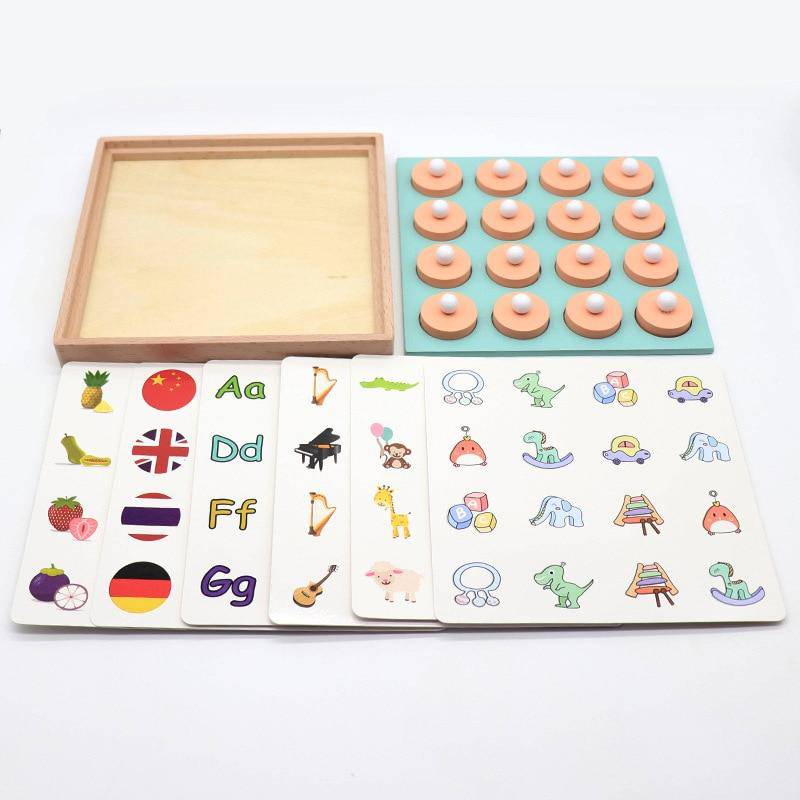Wooden Montessori Memory Matching Game