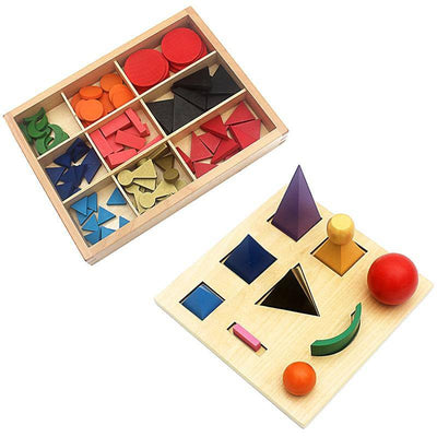 Wooden Montessori Solid Symbols Exercises Toy - Wooden Puzzle Toys