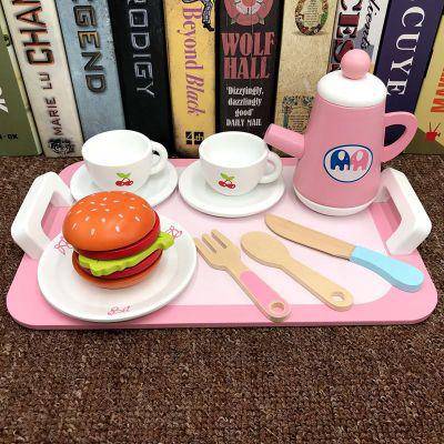 Choice of five breakfasts: Toast, Rice, Tea, Coffee or a Hamburger Toy Sets - Wooden Puzzle Toys
