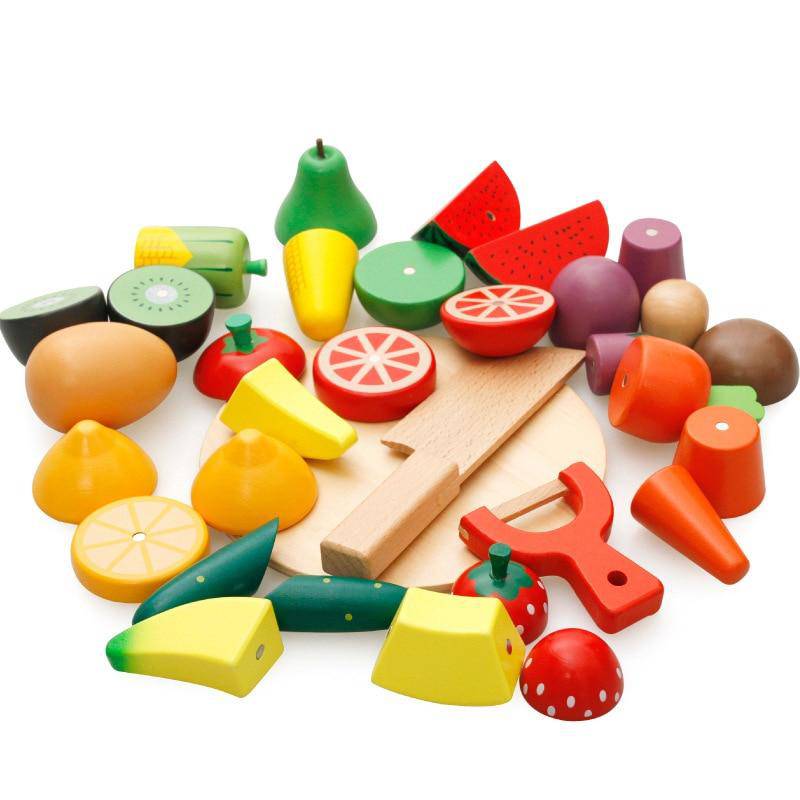 Children Wooden Simulation Pizza Cheeker Food Balance Toys Play