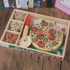 Pizza Wooden Toys Food Cooking Simulation Children Kitchen Pretend Play - Wooden Puzzle Toys