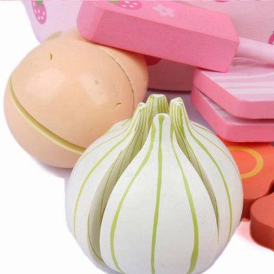 Strawberry Simulated Vegetable Pot - Wooden Puzzle Toys