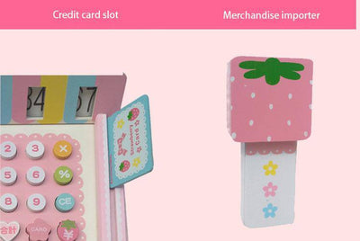 Wooden children's supermarket credit card and cash register - Wooden Puzzle Toys