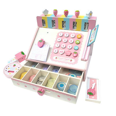 Wooden children's supermarket credit card and cash register - Wooden Puzzle Toys