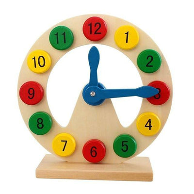 Wooden Geometry Clock Toy - Wooden Puzzle Toys