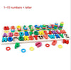 Wooden Numbers Letters Counting Toy - Wooden Puzzle Toys