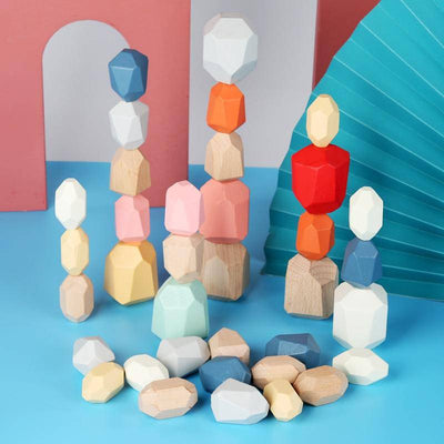 Special Multi sided Stone Stacking Wooden Blocks - Wooden Puzzle Toys