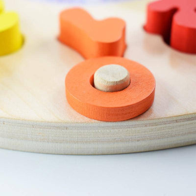 Wooden Clock Counting Toy - Wooden Puzzle Toys