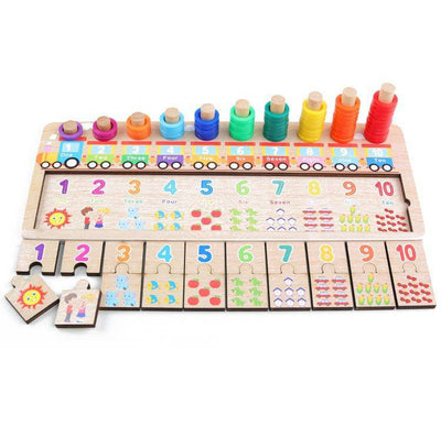 Wooden Counting Cognition Match Puzzle Toy - Wooden Puzzle Toys