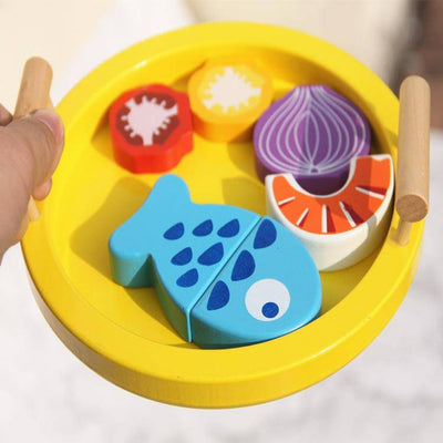 Wooden Induction Cooker Toy - Wooden Puzzle Toys