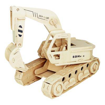 3D Sea-Land Model Kit Dump Truck Puzzle Toy - Wooden Puzzle Toys