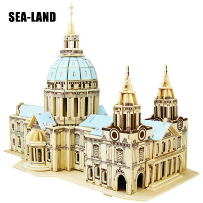 3D Sea-Land Model Kit: St.Paul's Cathedral Puzzle - Wooden Puzzle Toys