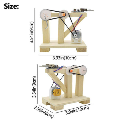 3D Wooden DIY Manual Generator Model Dynamo Assembly Puzzle - Wooden Puzzle Toys