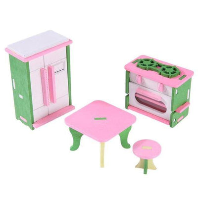 Wooden Simulation Miniature Furniture Toys - Wooden Puzzle Toys