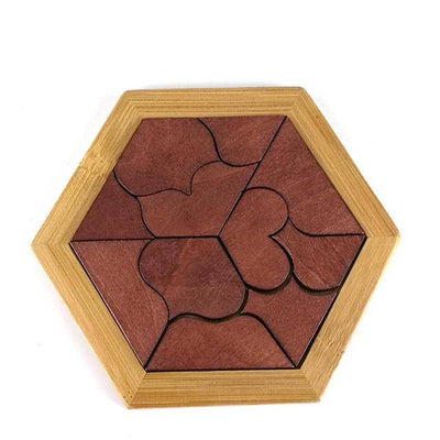 Wooden Geometric Tangram Puzzle Toy - Wooden Puzzle Toys