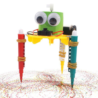 DIY Doodle Robot Technology Educational STEM Toy - Wooden Puzzle Toys