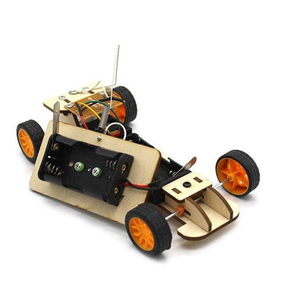 Wireless Control Experiment Model Science Toy Car - Wooden Puzzle Toys