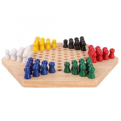 Wooden Classic Checkers Board - Wooden Puzzle Toys