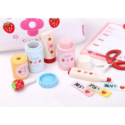 Strawberry Wooden Medicine Cabinet Toys - Wooden Puzzle Toys