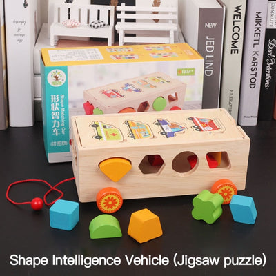 Wooden Truck Shaped Toy - Wooden Puzzle Toys