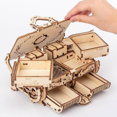 3D DIY Assembly Mechanical Model Antique Jewelry Puzzle - Wooden Puzzle Toys