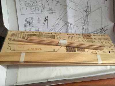 3D DIY Building NIDALE model Scale 1/96 Classics 1847 Antique Harvey Battleship / 1847 wooden Sailboat model - Wooden Puzzle Toys