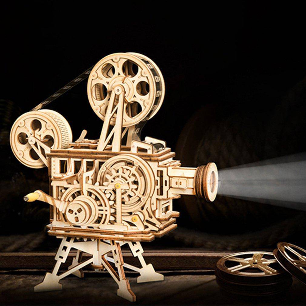 Robotime 3D Wooden Puzzles: Gramophone, Coach, Hot Air Balloon and Zeppelin