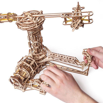 3D DIY UGEARS Wooden Mechanical Assembly Aviation Puzzle - Wooden Puzzle Toys
