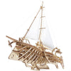 3D DIY UGEARS Wooden Mechanical Assembly Puzzle: Merihobus Sailboat - Wooden Puzzle Toys