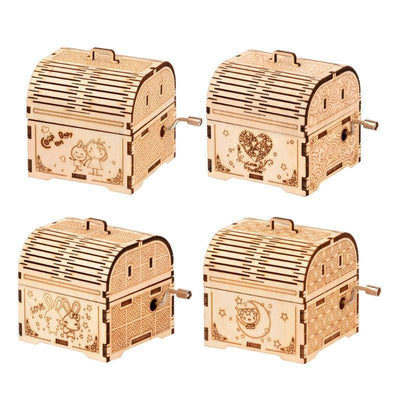 3D DIY Wooden Assembly Classic Music Box Puzzles - Wooden Puzzle Toys