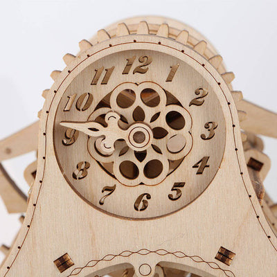3D DIY Wooden Mechanical Models For Teens: Lucky Wheel and Pendulum Clock - Wooden Puzzle Toys