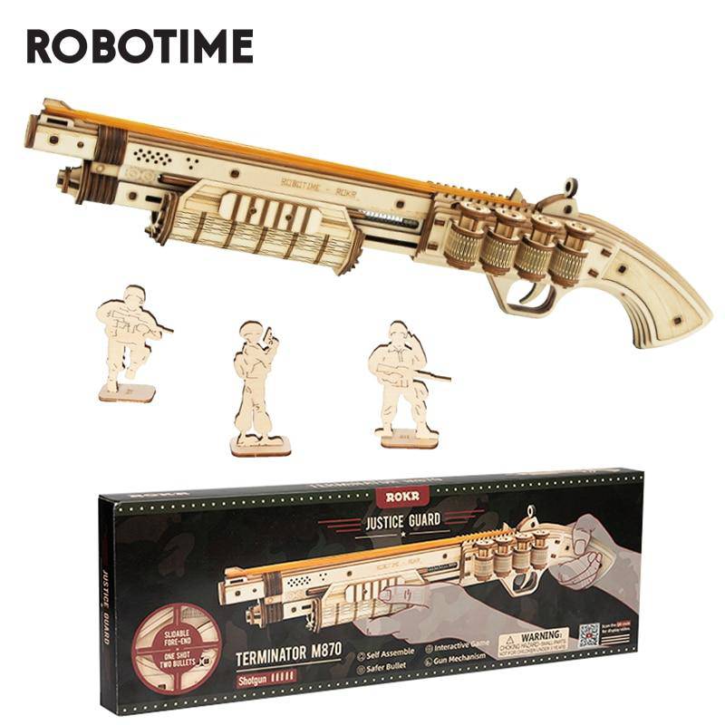 ROKR 3D Wooden Puzzle Toy Gun