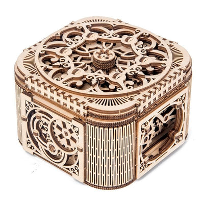 3D Robotime ROKR Model Mechanical Transmission Puzzle Toys: Wooden Jewelry Box - Wooden Puzzle Toys