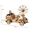 3D Robotime ROKR Model Mechanical Transmission Solar Energy Powered Puzzle Toys: Rambler Rover - Wooden Puzzle Toys
